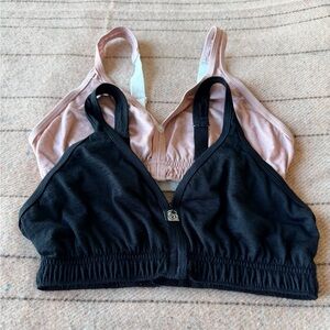 Bundle of two Merino Country Baa Bras (pink and black, small)